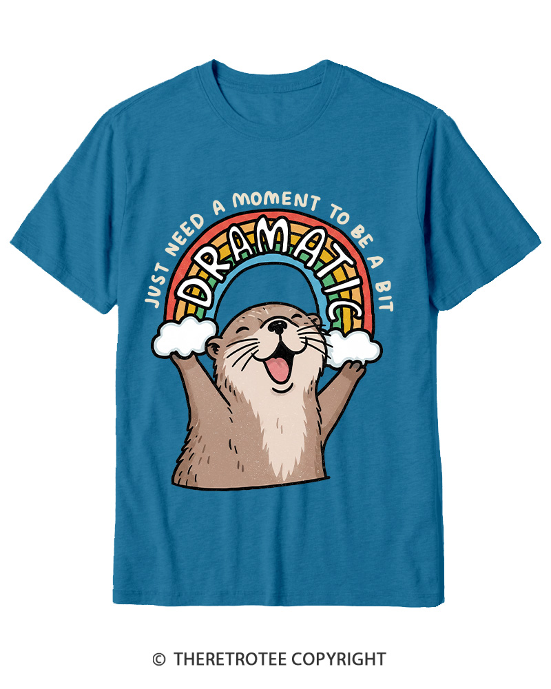 TheRetroTee Just Need A Moment To Be A Dramatic 1970s Cotton T-Shirt