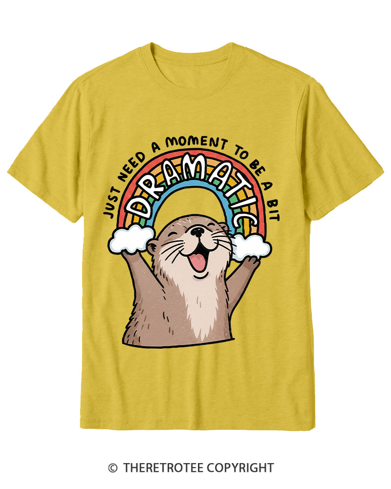 TheRetroTee Just Need A Moment To Be A Dramatic 1970s Cotton T-Shirt