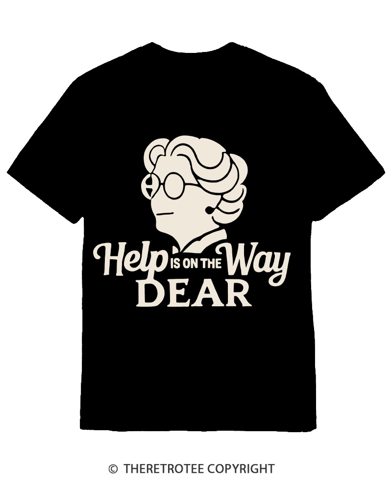 TheRetroTee Help Is On The Way 1990s Cotton T-Shirt