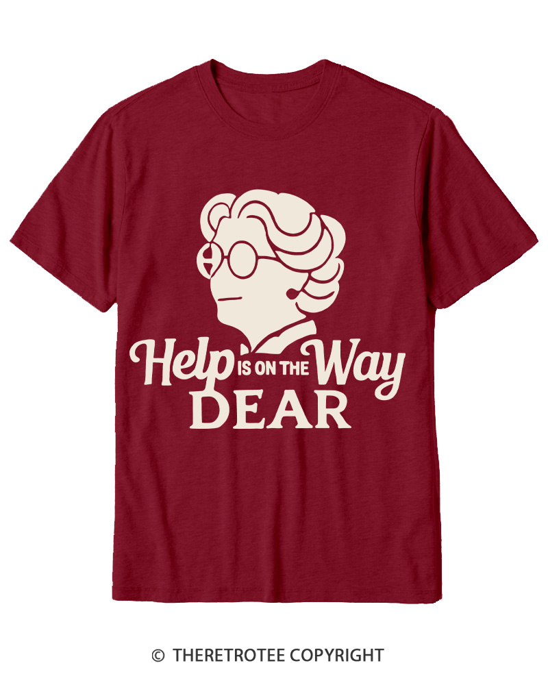 TheRetroTee Help Is On The Way 1990s Cotton T-Shirt