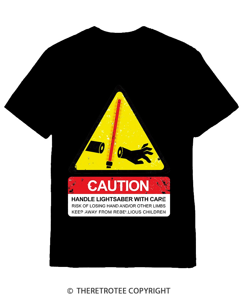 TheRetroTee Handle With Care 1970s Cotton T-Shirt
