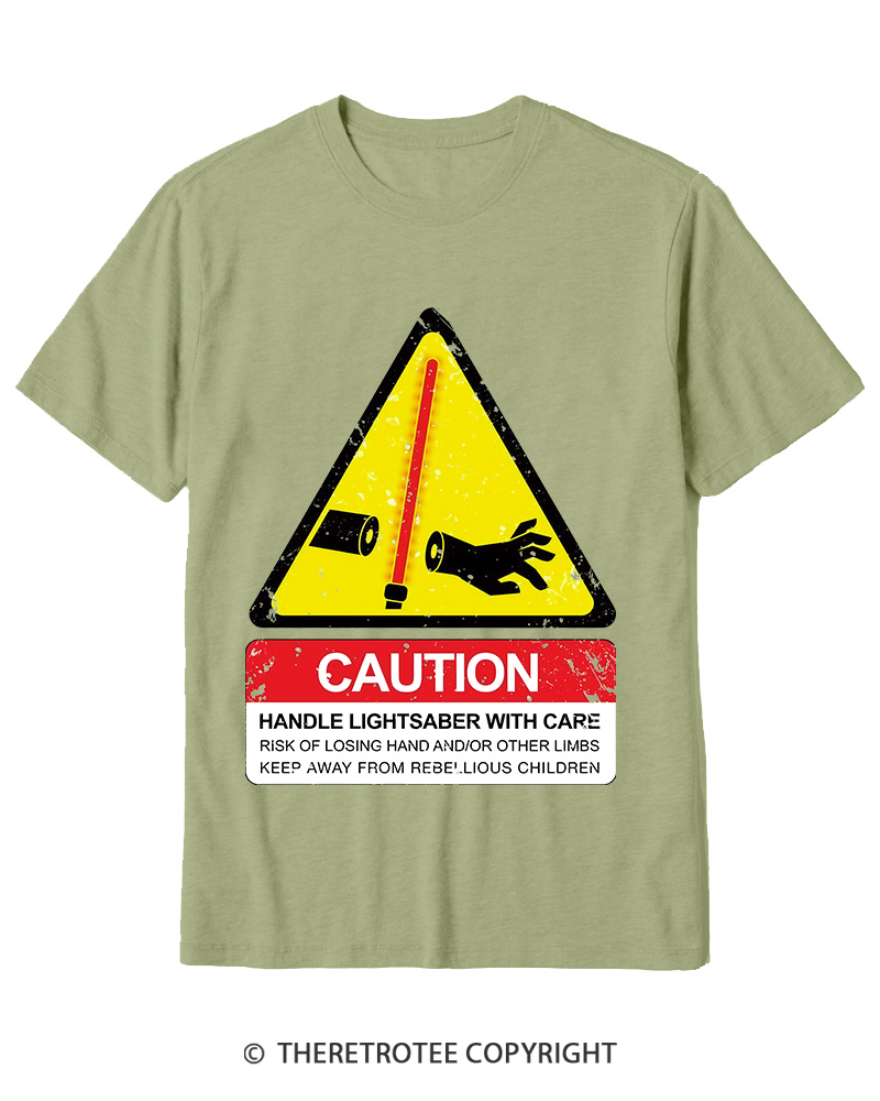 TheRetroTee Handle With Care 1970s Cotton T-Shirt