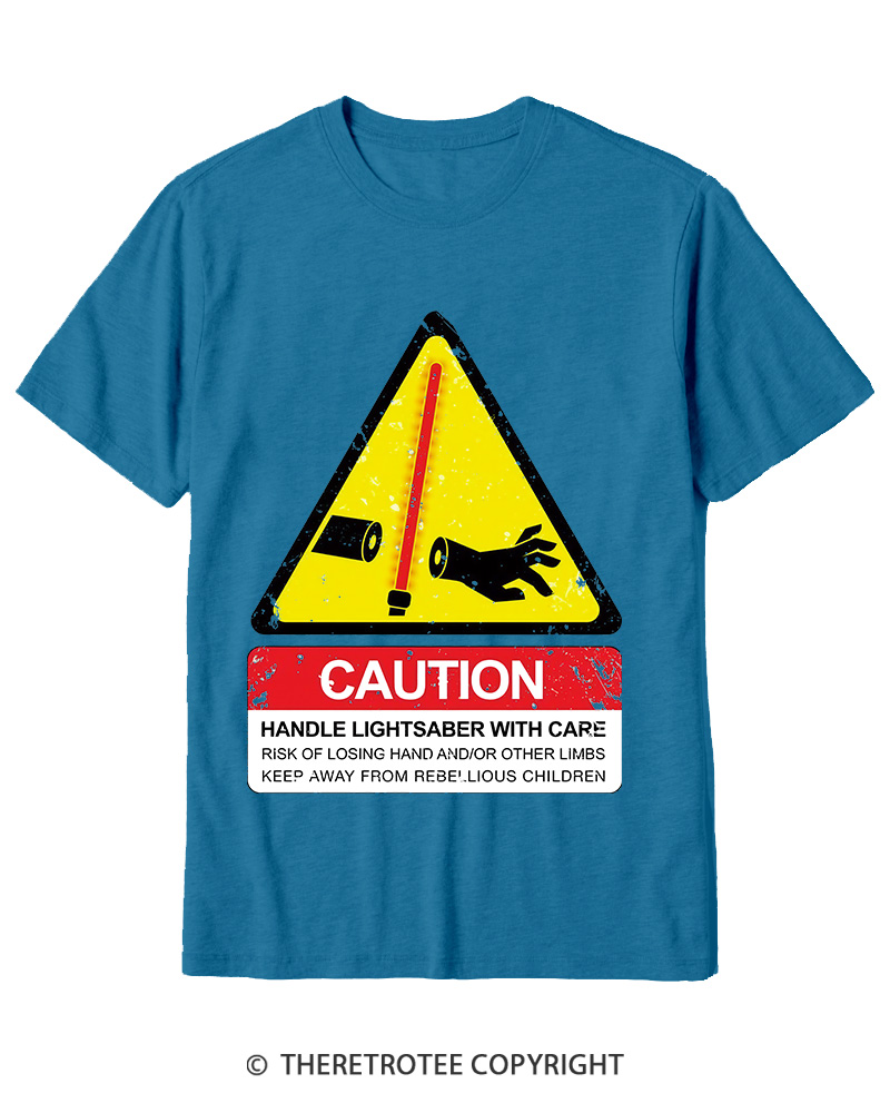 TheRetroTee Handle With Care 1970s Cotton T-Shirt