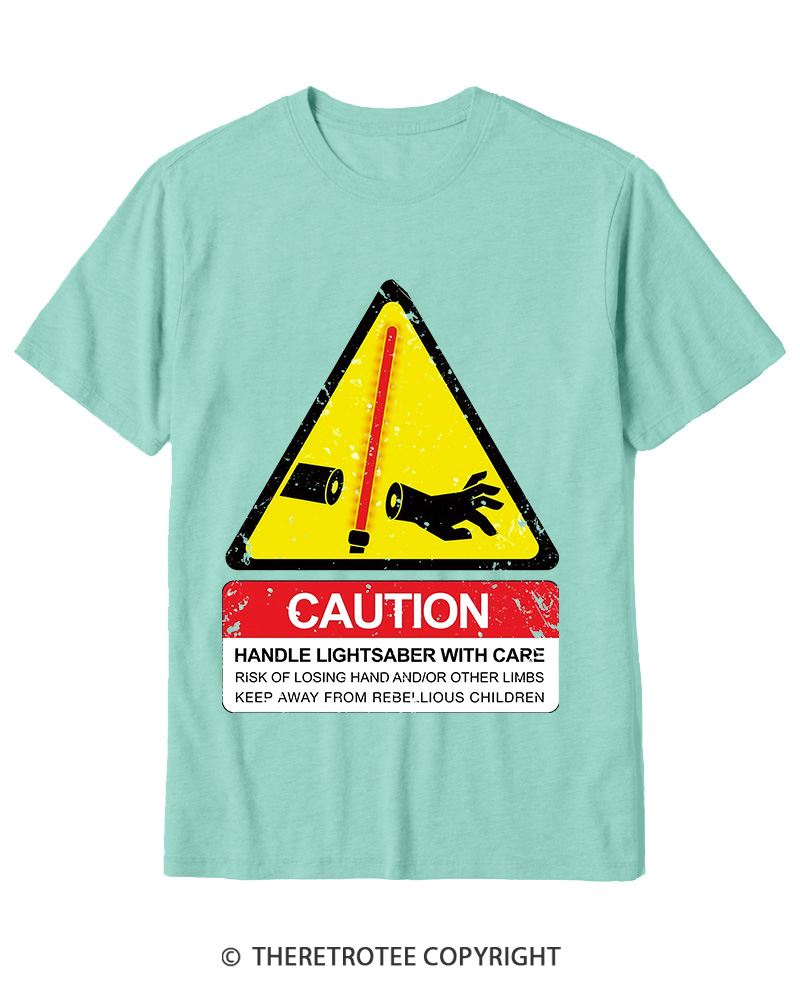 TheRetroTee Handle With Care 1970s Cotton T-Shirt
