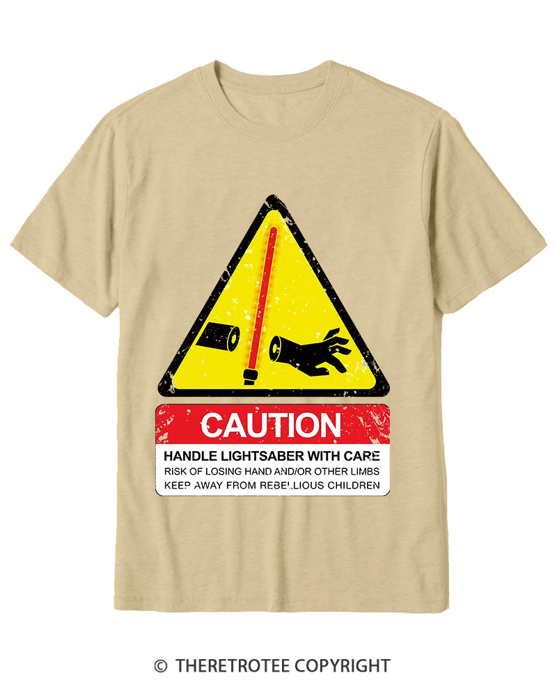 TheRetroTee Handle With Care 1970s Cotton T-Shirt