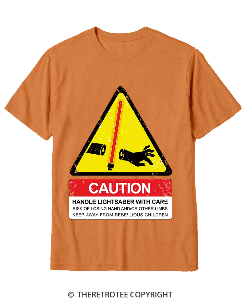 TheRetroTee Handle With Care 1970s Cotton T-Shirt