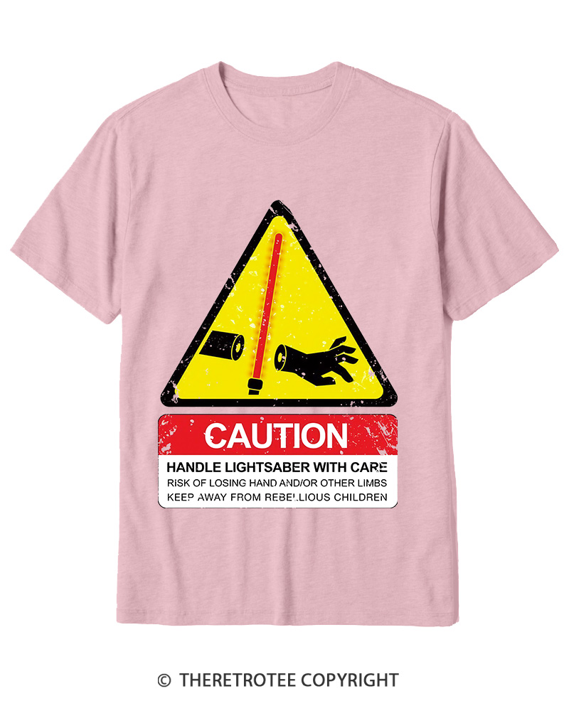 TheRetroTee Handle With Care 1970s Cotton T-Shirt