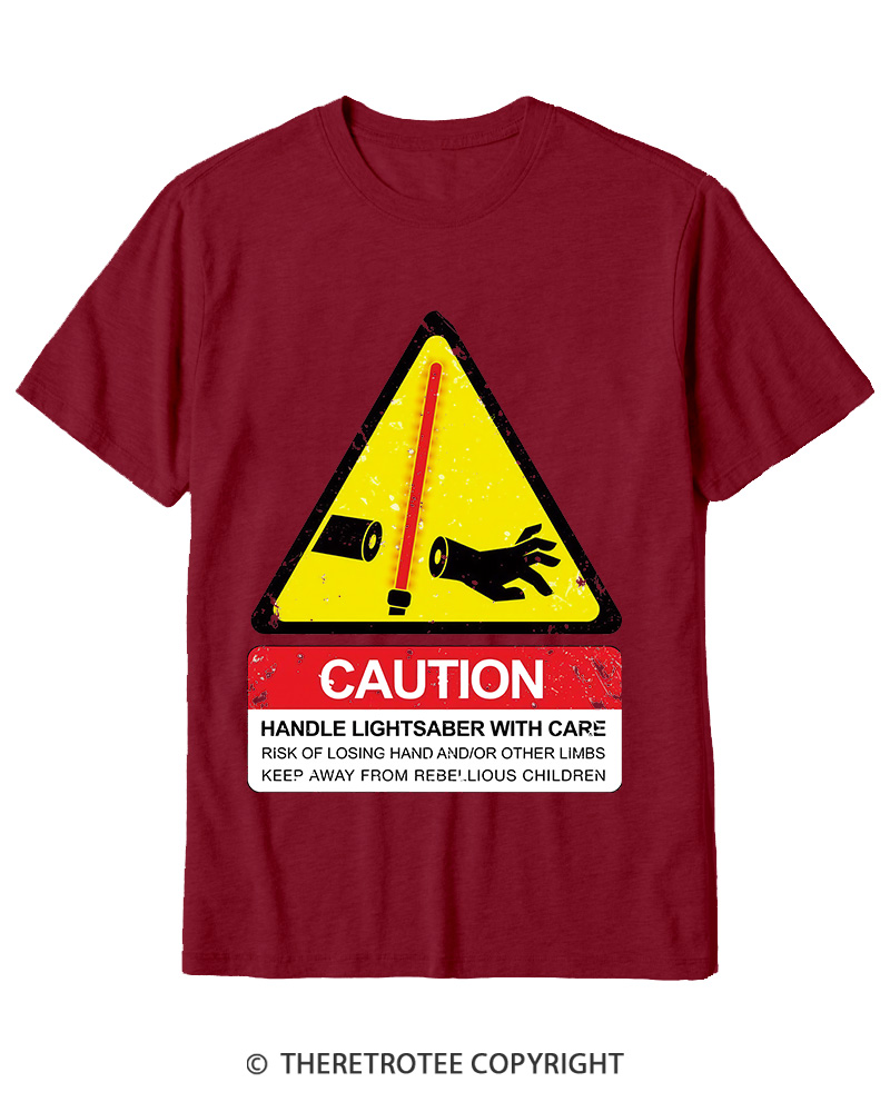 TheRetroTee Handle With Care 1970s Cotton T-Shirt