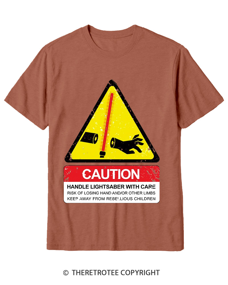 TheRetroTee Handle With Care 1970s Cotton T-Shirt