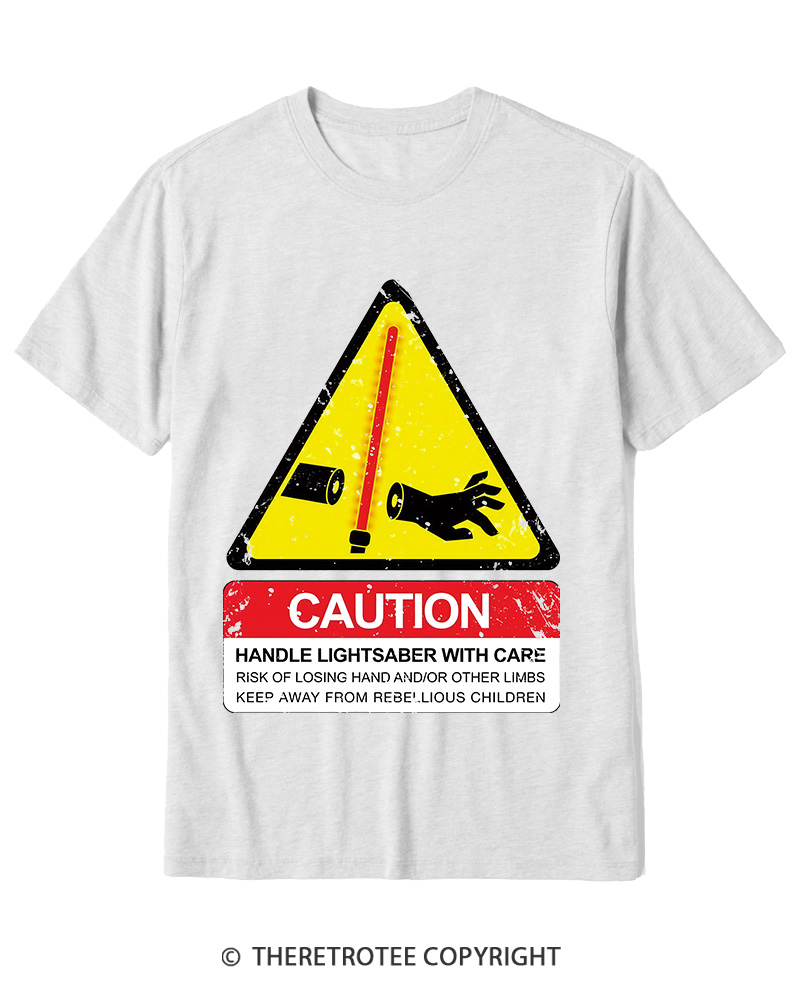 TheRetroTee Handle With Care 1970s Cotton T-Shirt