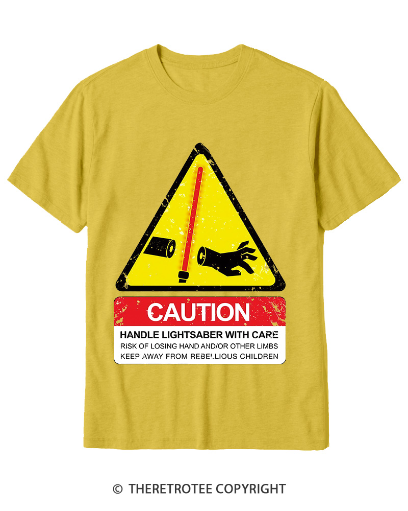 TheRetroTee Handle With Care 1970s Cotton T-Shirt