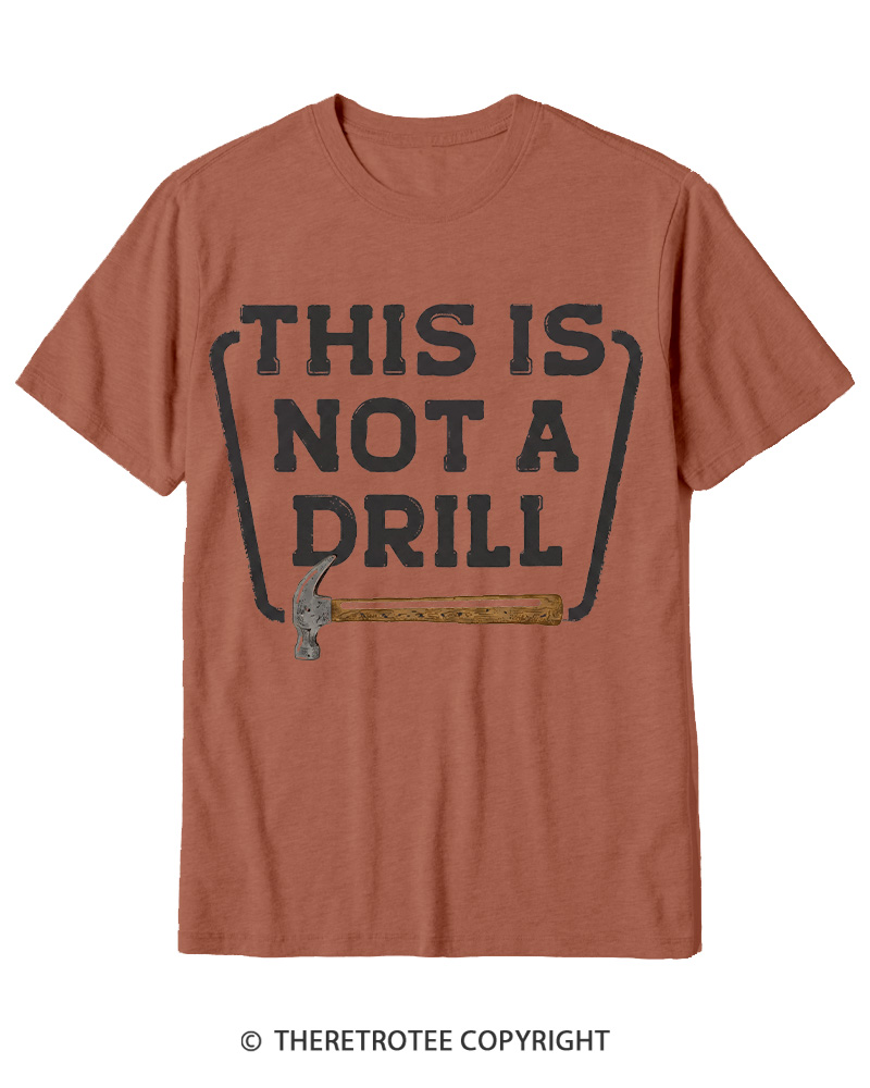 TheRetroTee This Is Not A Drill 1970s Cotton T-Shirt