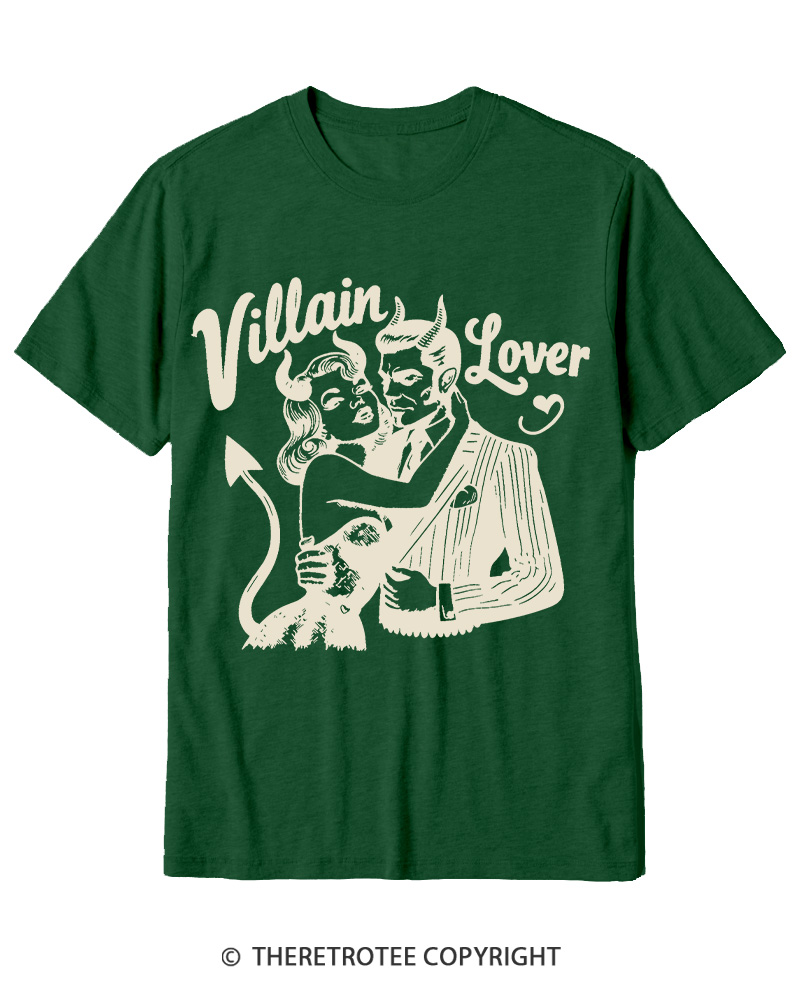 TheRetroTee Villain Lover Gothic Cotton T-Shirt