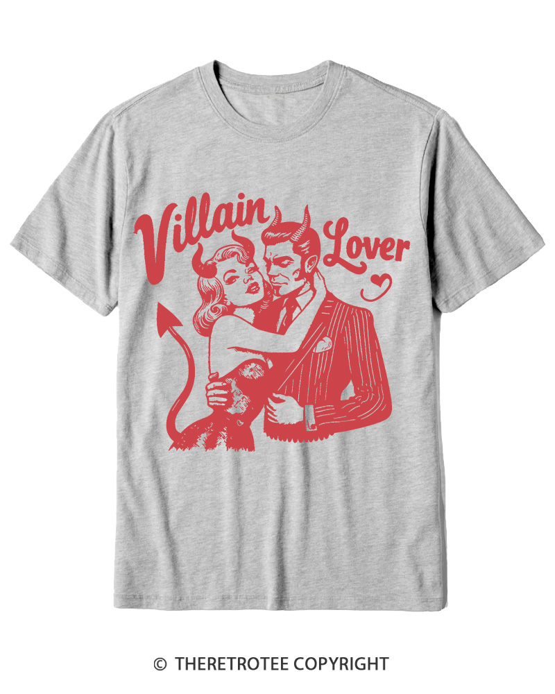 TheRetroTee Villain Lover Gothic Cotton T-Shirt