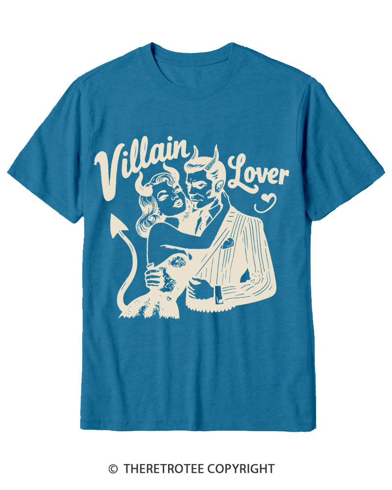 TheRetroTee Villain Lover Gothic Cotton T-Shirt