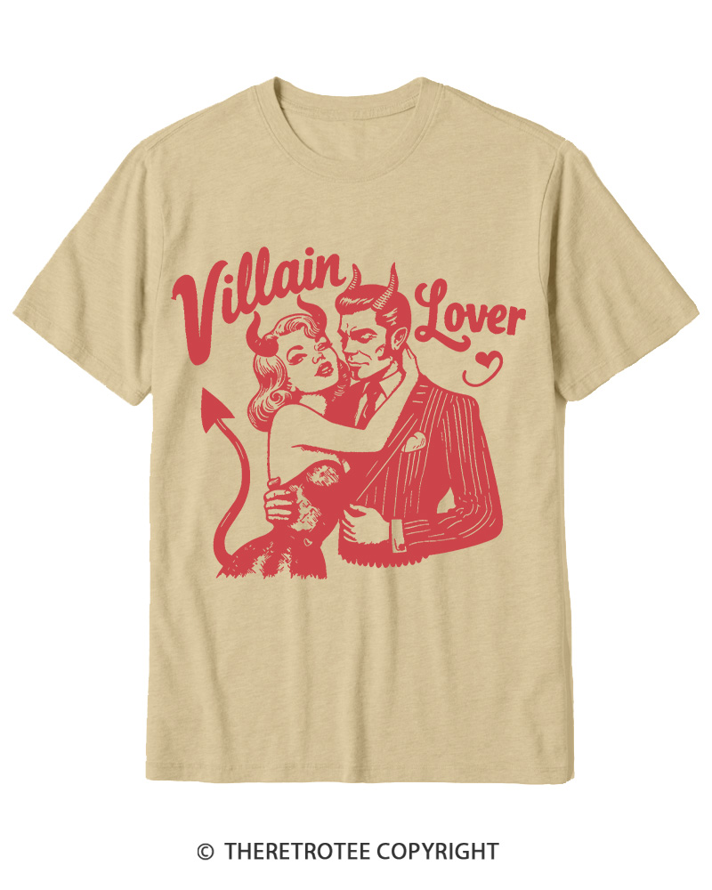 TheRetroTee Villain Lover Gothic Cotton T-Shirt