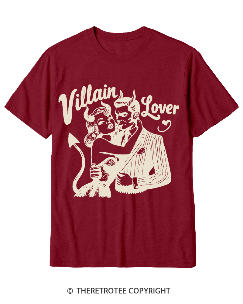 TheRetroTee Villain Lover Gothic Cotton T-Shirt