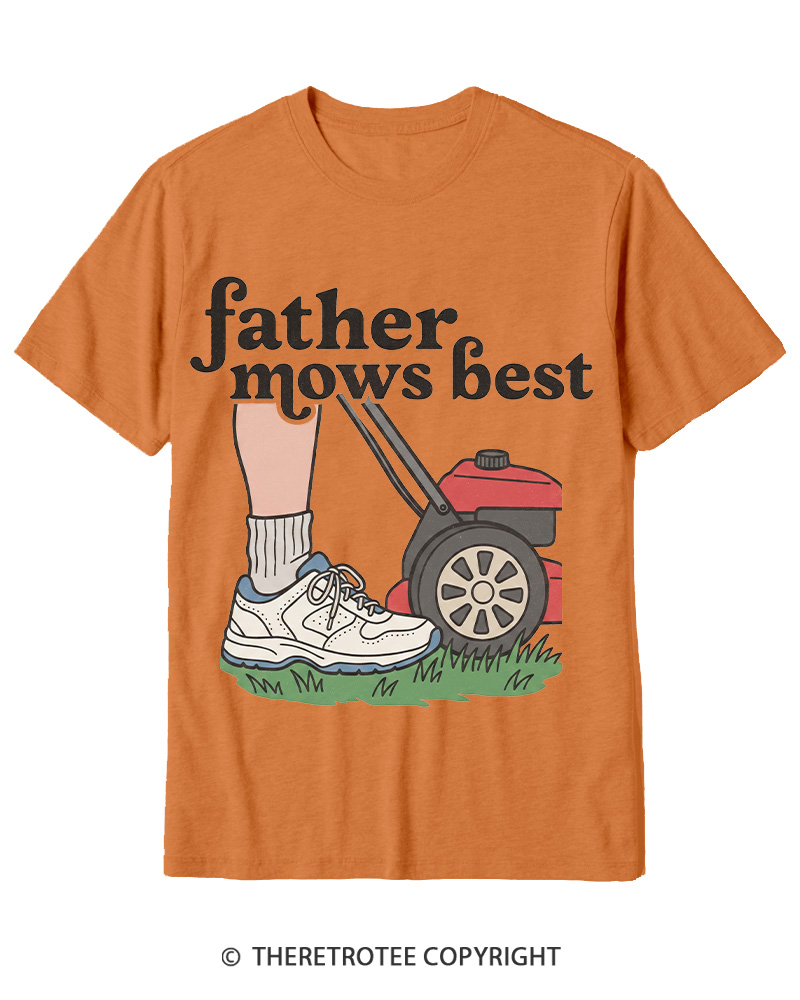 TheRetroTee Father Mows Best 1950s Cotton T-Shirt