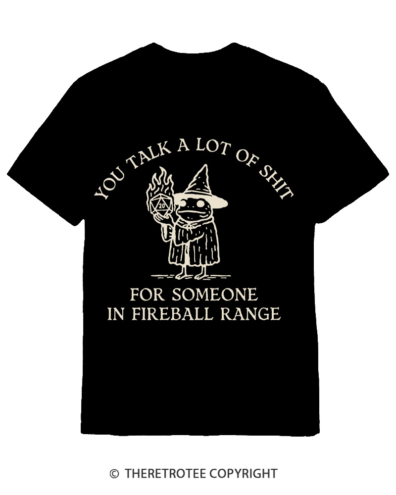 TheRetroTee Fog You Talk A Lot Of Shit Fireball Range 1970s Cotton T-Shirt
