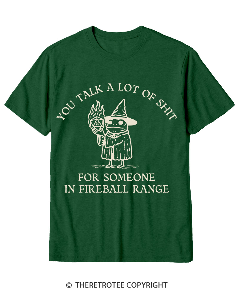 TheRetroTee Fog You Talk A Lot Of Shit Fireball Range 1970s Cotton T-Shirt