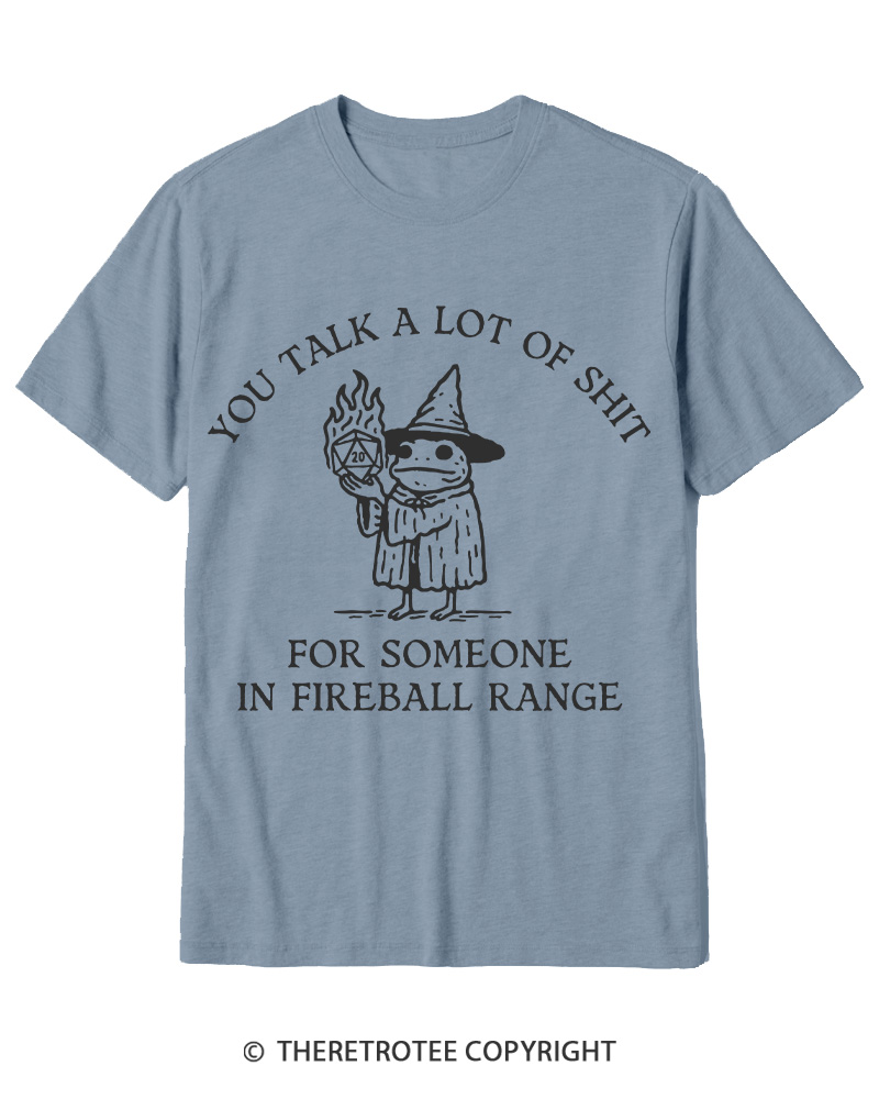 TheRetroTee Fog You Talk A Lot Of Shit Fireball Range 1970s Cotton T-Shirt