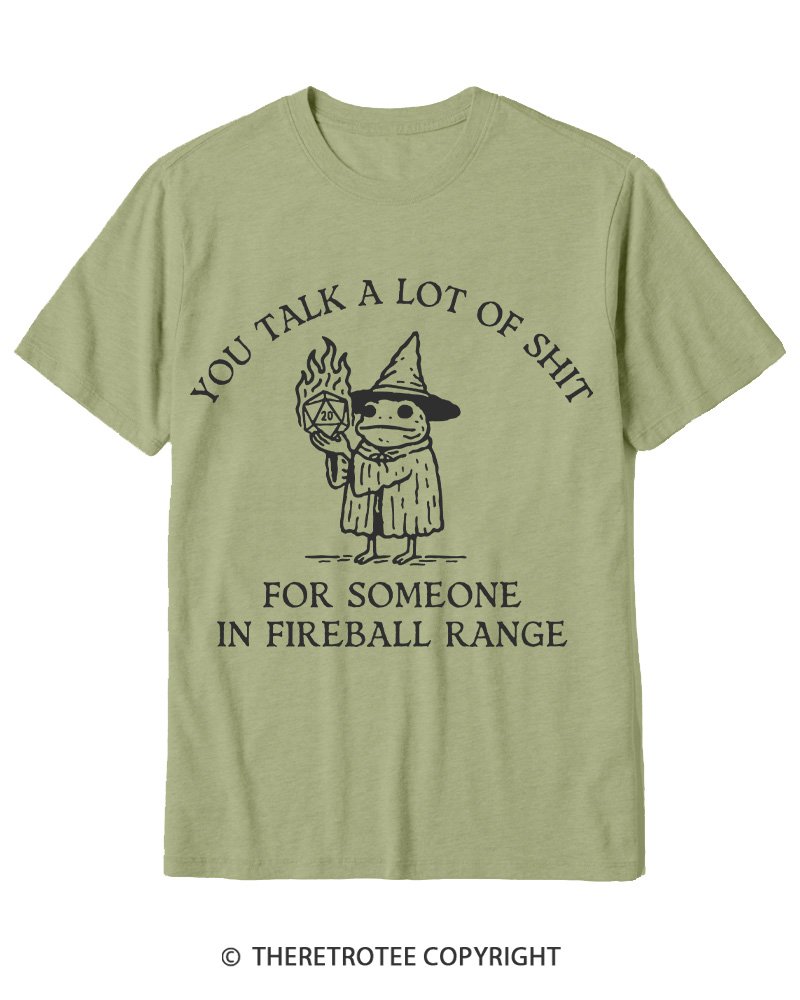 TheRetroTee Fog You Talk A Lot Of Shit Fireball Range 1970s Cotton T-Shirt