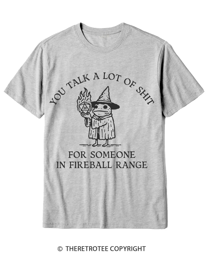 TheRetroTee Fog You Talk A Lot Of Shit Fireball Range 1970s Cotton T-Shirt