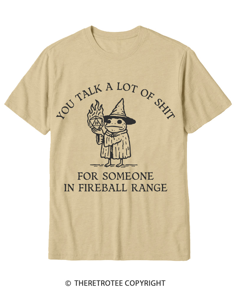 TheRetroTee Fog You Talk A Lot Of Shit Fireball Range 1970s Cotton T-Shirt