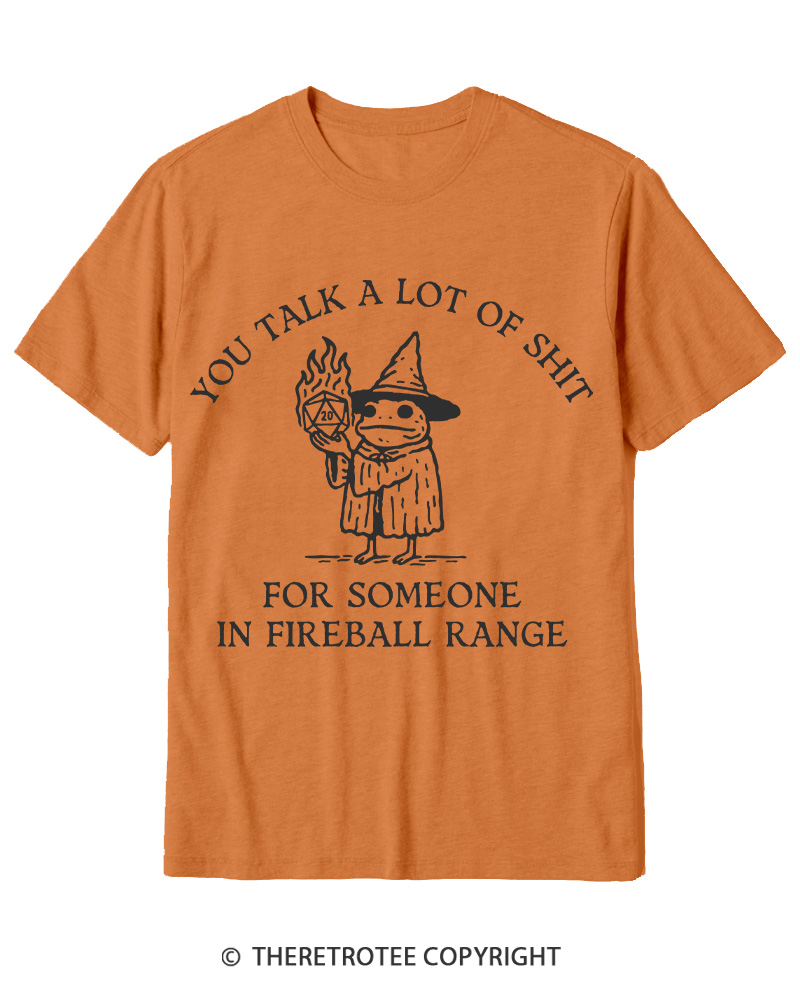 TheRetroTee Fog You Talk A Lot Of Shit Fireball Range 1970s Cotton T-Shirt
