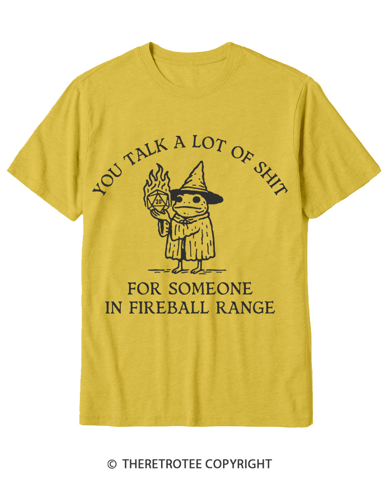 TheRetroTee Fog You Talk A Lot Of Shit Fireball Range 1970s Cotton T-Shirt