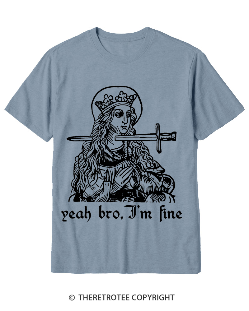 TheRetroTee Yeah Bro, I'm Fine 1970s Cotton T-Shirt