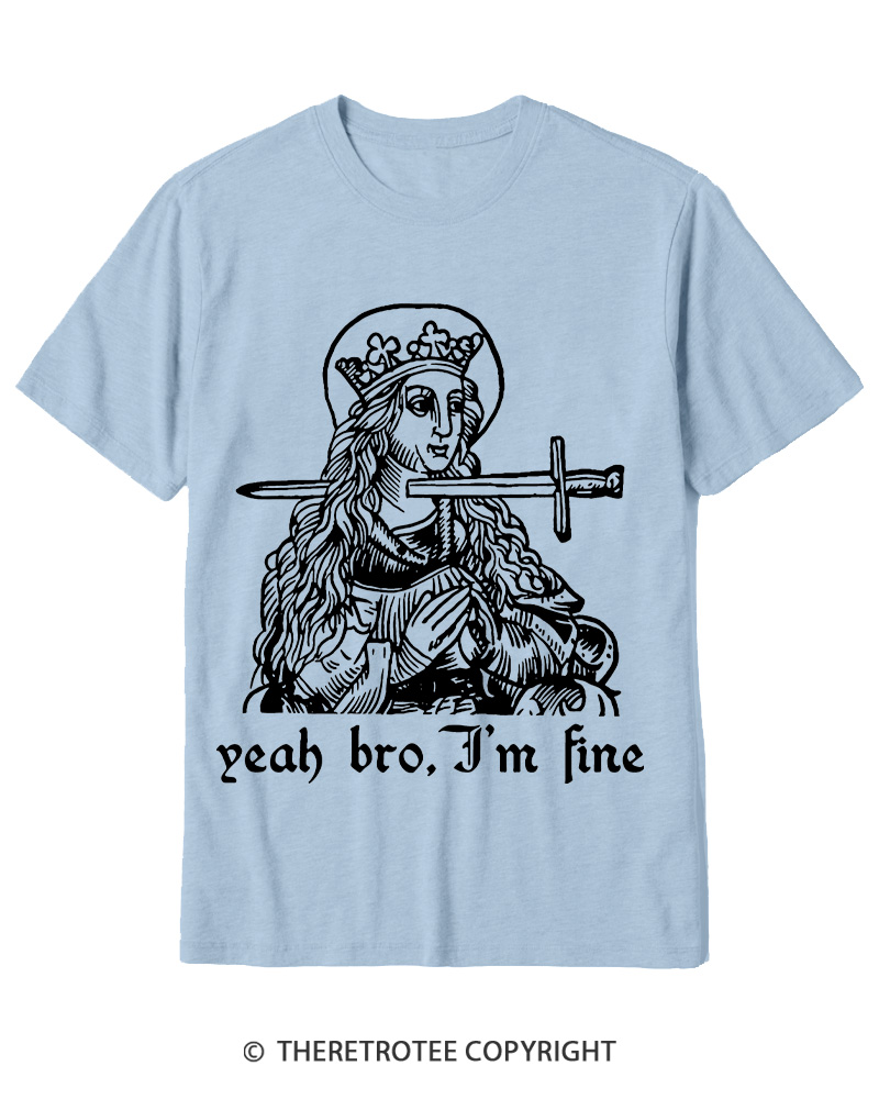 TheRetroTee Yeah Bro, I'm Fine 1970s Cotton T-Shirt