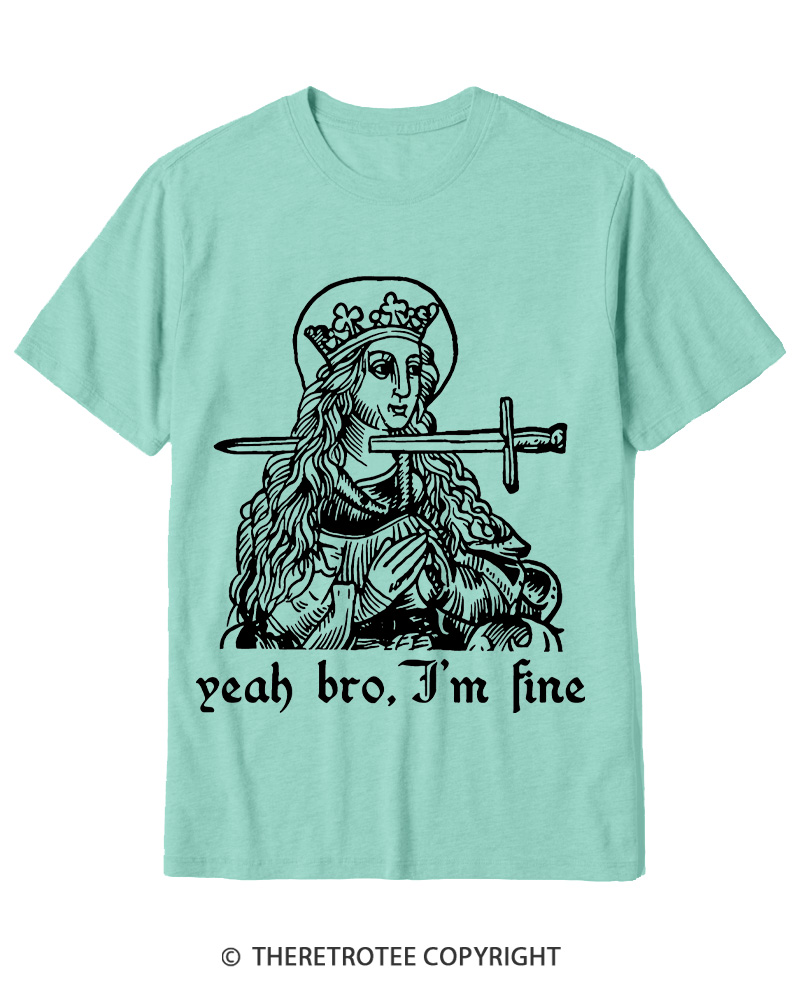 TheRetroTee Yeah Bro, I'm Fine 1970s Cotton T-Shirt