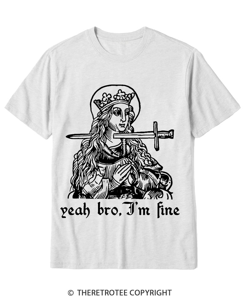 TheRetroTee Yeah Bro, I'm Fine 1970s Cotton T-Shirt
