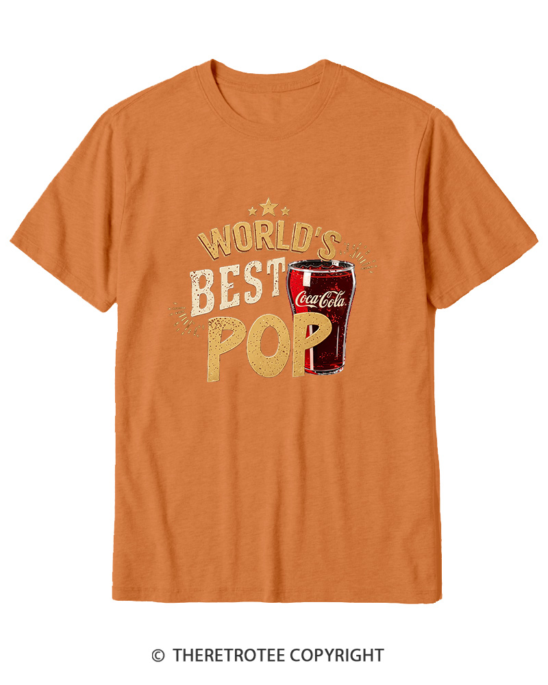 TheRetroTee World's Best Pop 1970s Cotton T-Shirt