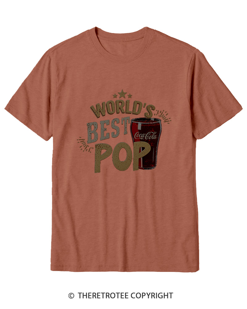 TheRetroTee World's Best Pop 1970s Cotton T-Shirt