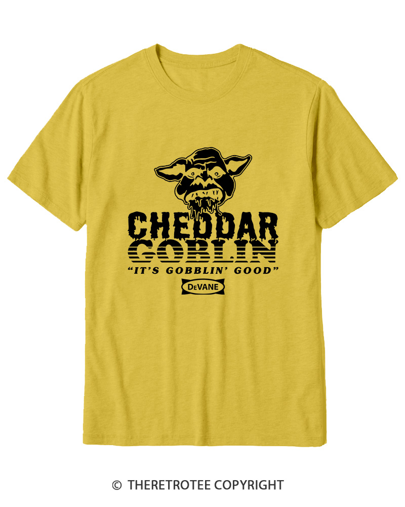 TheRetroTee Cheddar Goblin It's Gobblin Good 2010s Cotton T-Shirt