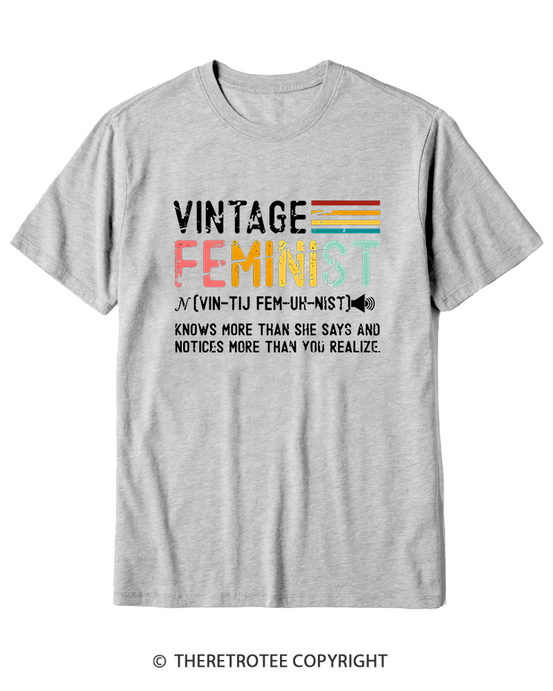 TheRetroTee Vintage Feminist 1970s Cotton T-Shirt