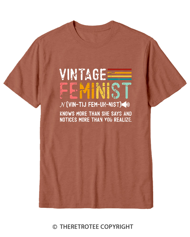 TheRetroTee Vintage Feminist 1970s Cotton T-Shirt