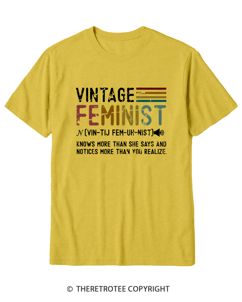 TheRetroTee Vintage Feminist 1970s Cotton T-Shirt