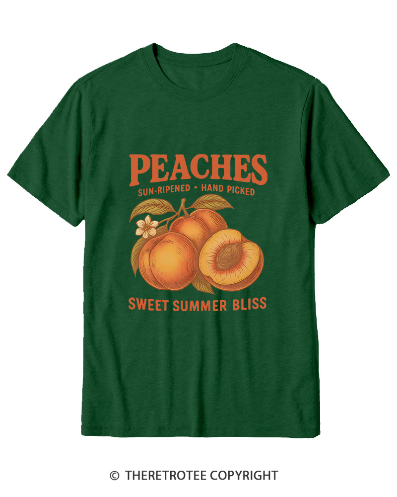 TheRetroTee Peach 1970s Cotton T-Shirt