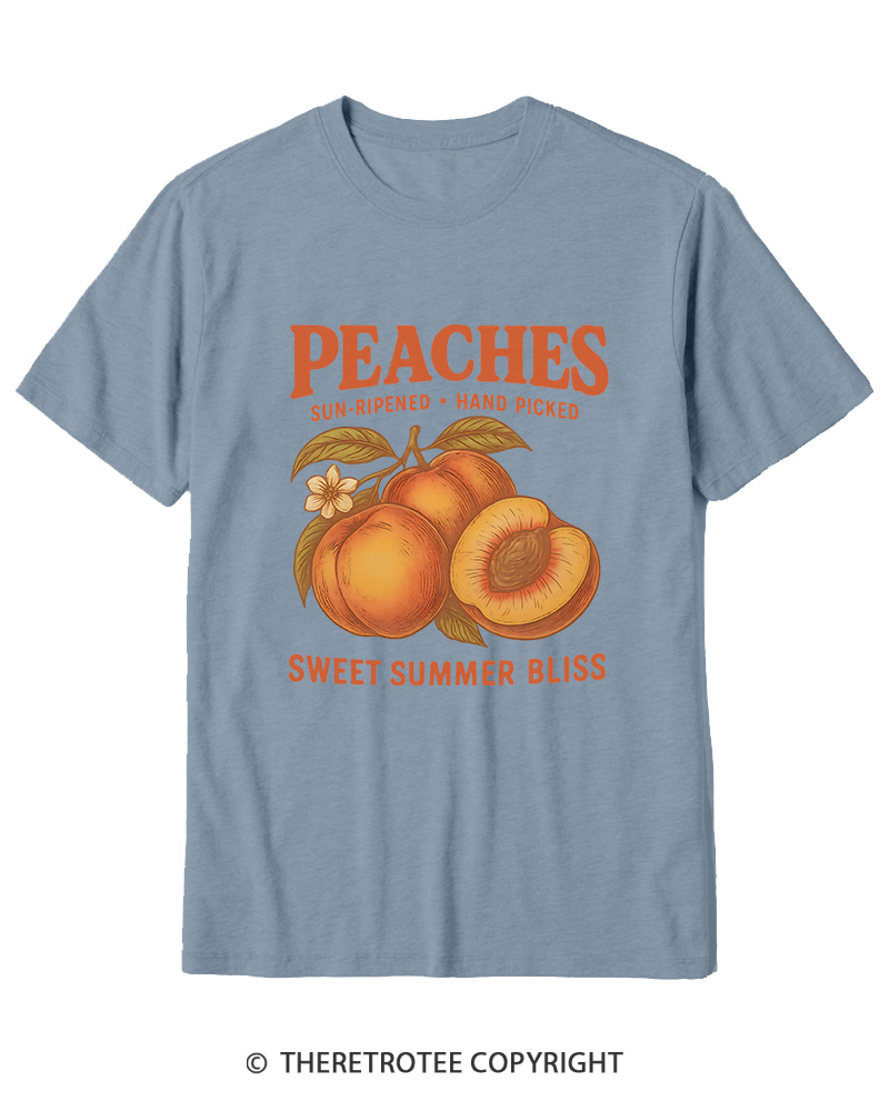 TheRetroTee Peach 1970s Cotton T-Shirt