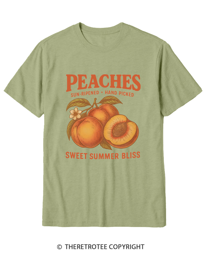 TheRetroTee Peach 1970s Cotton T-Shirt