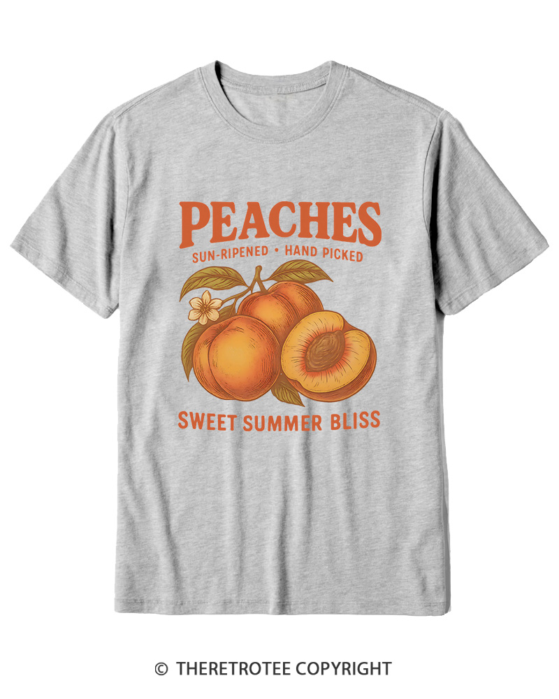 TheRetroTee Peach 1970s Cotton T-Shirt