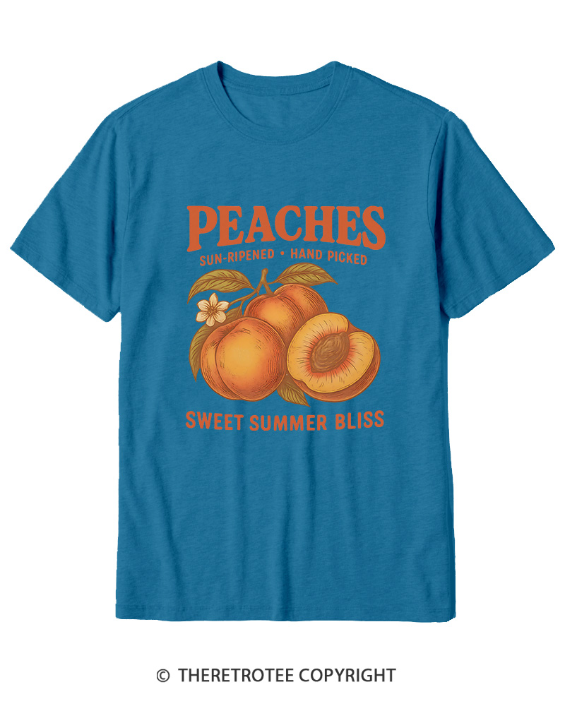 TheRetroTee Peach 1970s Cotton T-Shirt