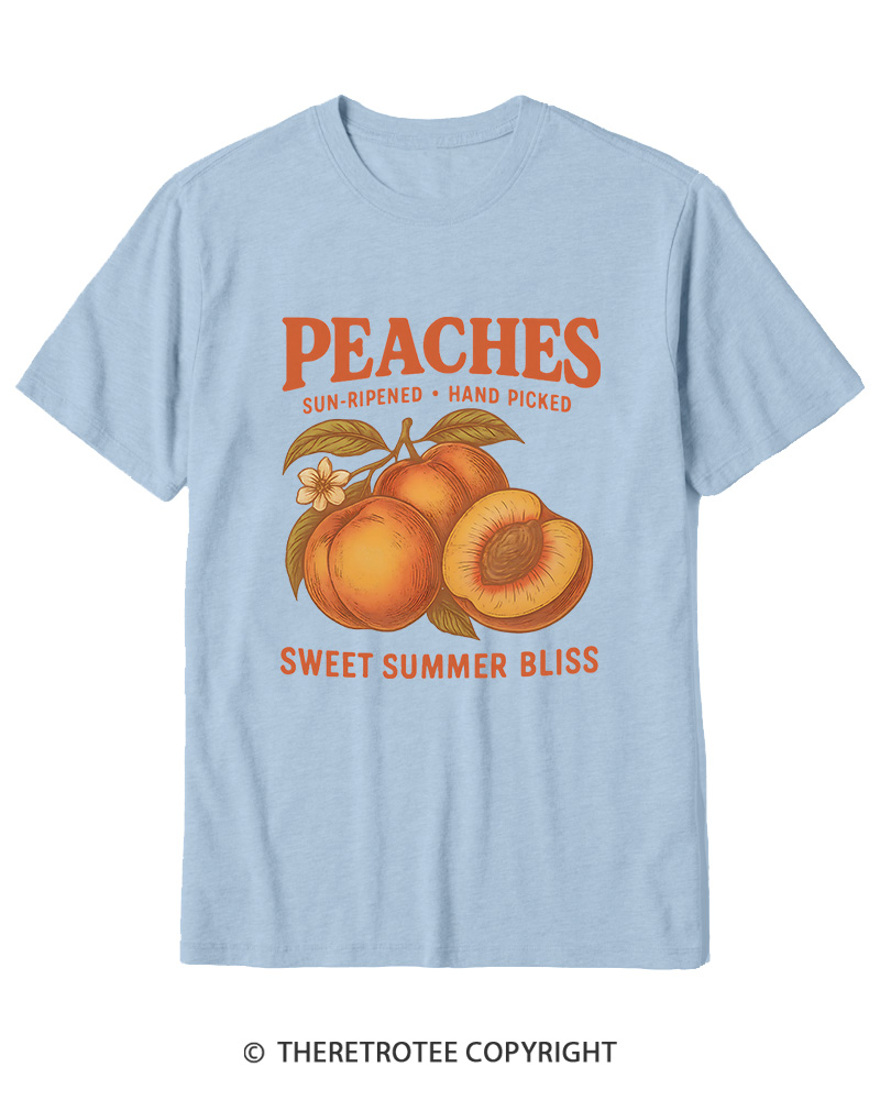 TheRetroTee Peach 1970s Cotton T-Shirt