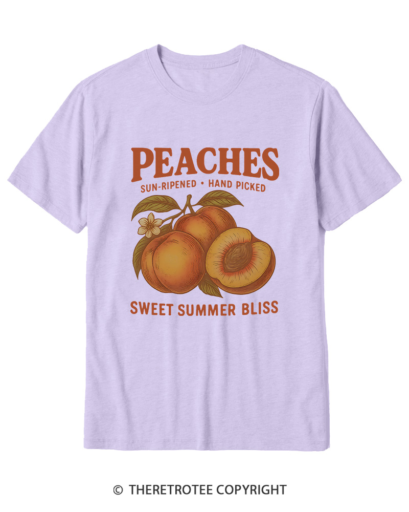 TheRetroTee Peach 1970s Cotton T-Shirt