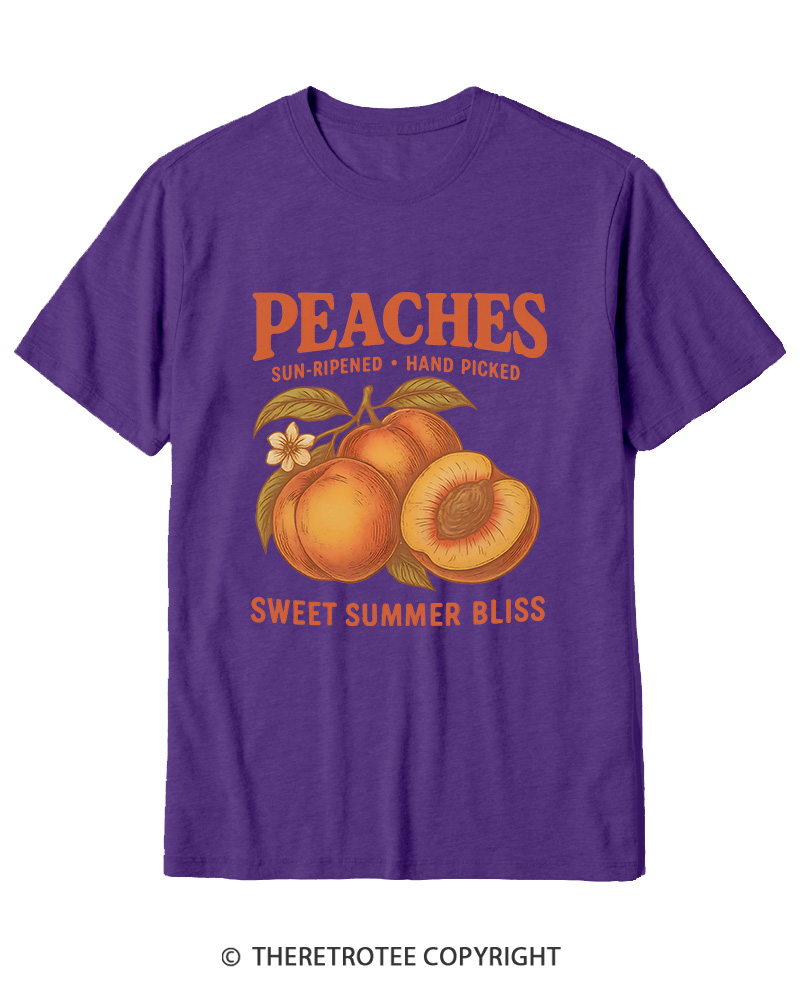TheRetroTee Peach 1970s Cotton T-Shirt