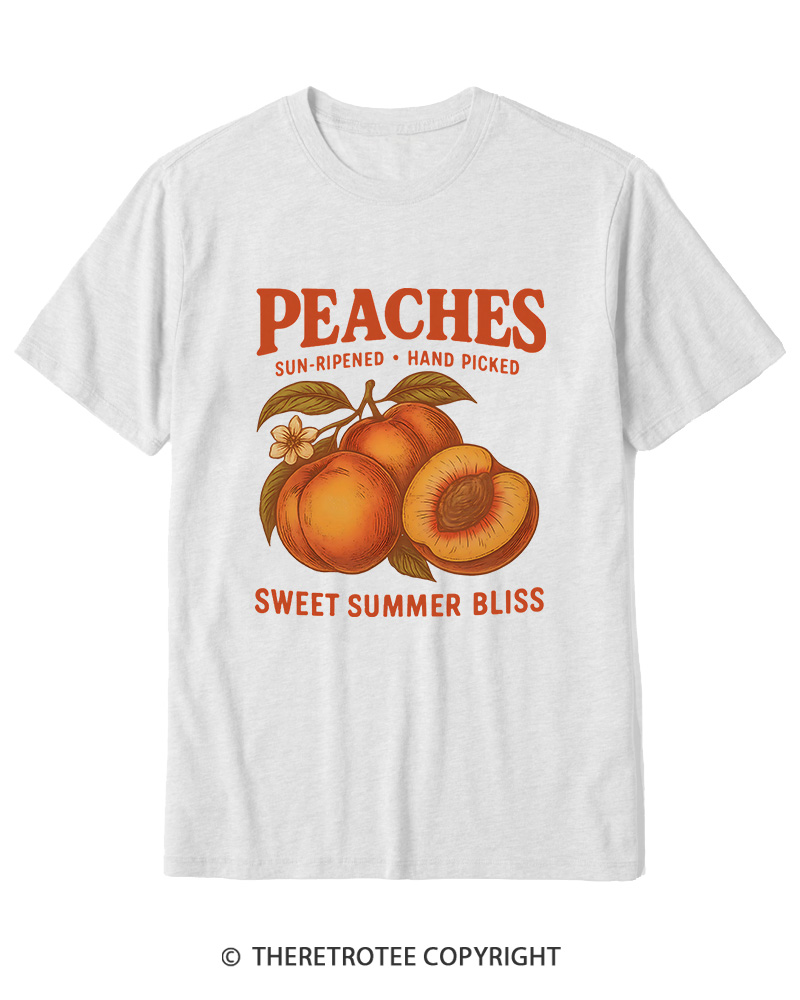 TheRetroTee Peach 1970s Cotton T-Shirt