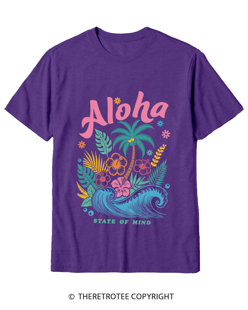 TheRetroTee Aloha 1980s Cotton T-Shirt